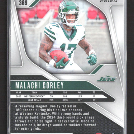 2024 Panini Prizm Malachi Corley #369 Red White Blue RC
