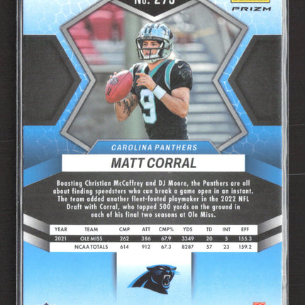 2022 Panini Prizm Mosaic Matt Corral #273 Pink RC