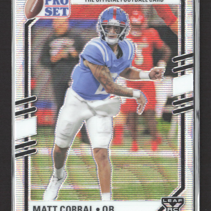 2022 Leaf Pro Set Matt Corral #PSB-MC1 Silver Prism RC