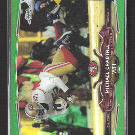 2009 Topps Chrome Michael Crabtree #32 Green Refractor