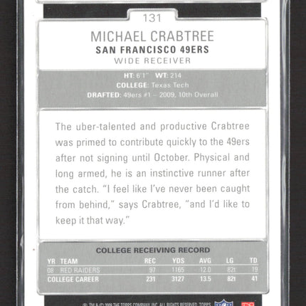 2009 Topps Platinum Michael Crabtree #131 RC