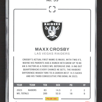 2024 Panini Photogenic Maxx Crosby #39