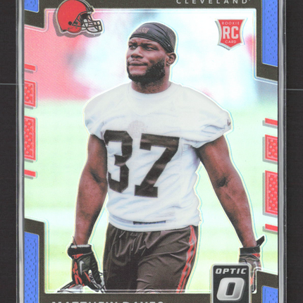 2017 Panini Donruss Optic Matthew Dayes #109 Blue Prizm RC 090/149