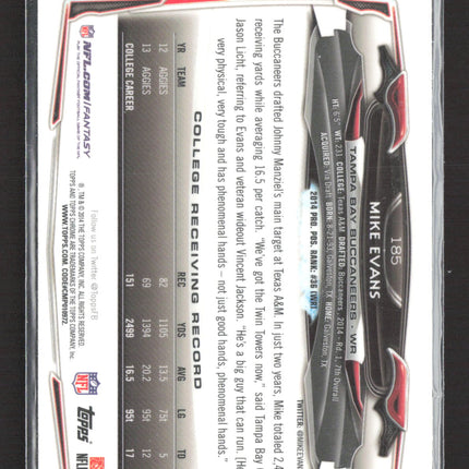 2014 Topps Chrome Mike Evans #185 RC