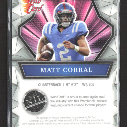 2021 Wild Card Alumination Matt Corral #ANBC-A Auto