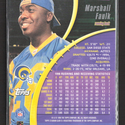 1999 Topps Stadium Club Marshall Faulk #179