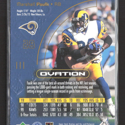 2000 Upper Deck Ovation Marshall Faulk #47