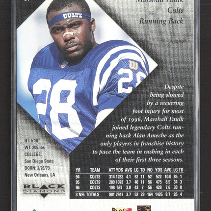 1997 Upper Deck Black Diamond Marshall Faulk #54