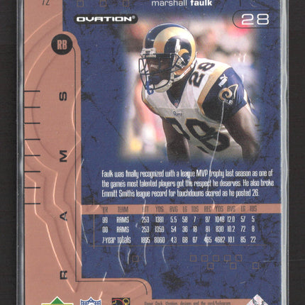 2001 Upper Deck Ovation Marshall Faulk #72