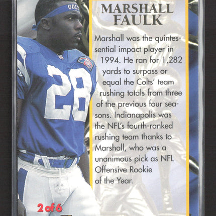 1995 Fleer Ultra Award Winner Marshall Faulk #2 of 6 Award Winner