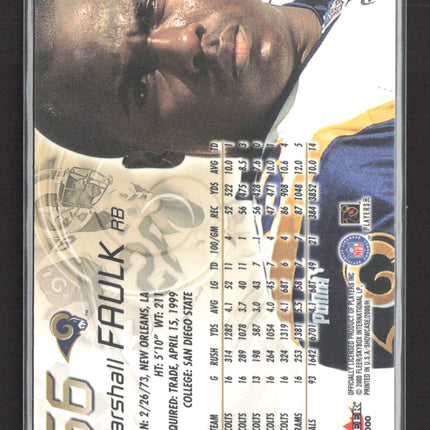 2000 Fleer Showcase Marshall Faulk #56