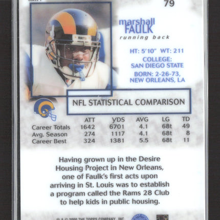 2000 Topps Gold Label Marshall Faulk #79 Class 1