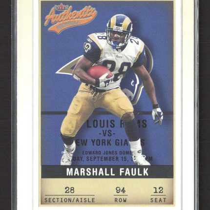 2002 Fleer Authentix Marshall Faulk #94