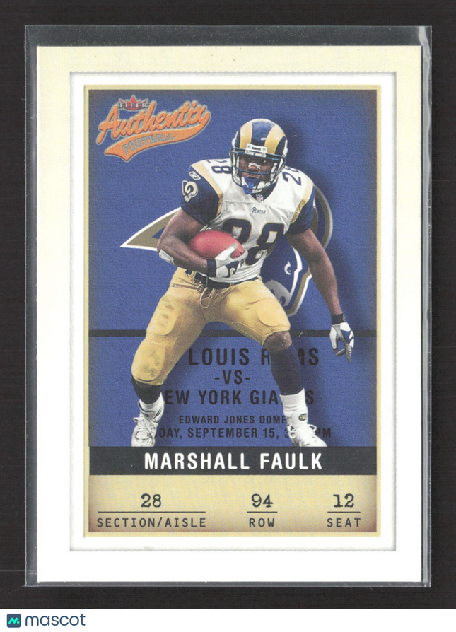 2002 Fleer Authentix Marshall Faulk #94