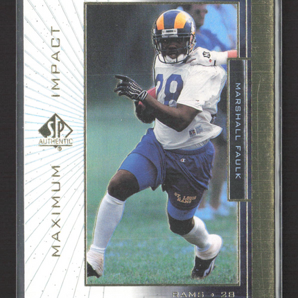 1999 Upper Deck SP Authentic Maximum Impact Marshall Faulk #MI3