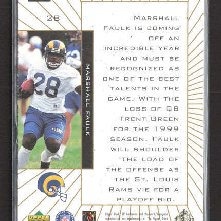 1999 Upper Deck SP Authentic Maximum Impact Marshall Faulk #MI3