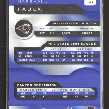 2001 Leaf Quantum Marshall Faulk #169