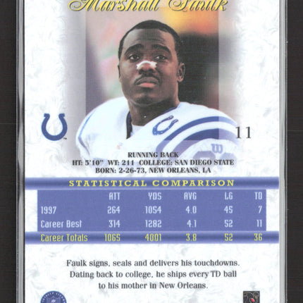 1998 Topps Gold Label Marshall Faulk #11