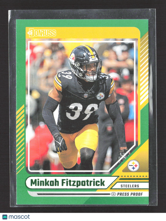 2024 Panini Donruss Minkah Fitzpatrick #26 Green Press Proof
