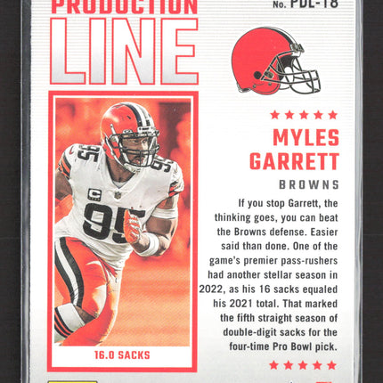 2023 Panini Donruss Production Line Myles Garrett #PDL-18