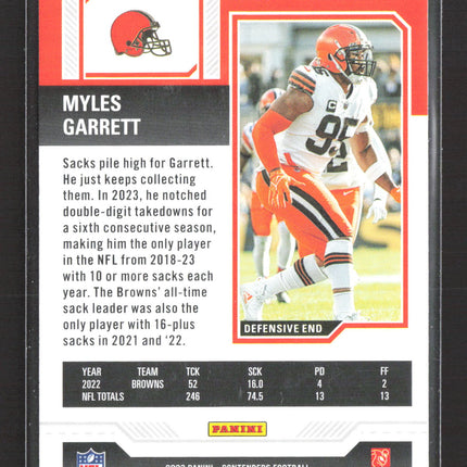 2023 Panini Contenders Football Myles Garrett #25