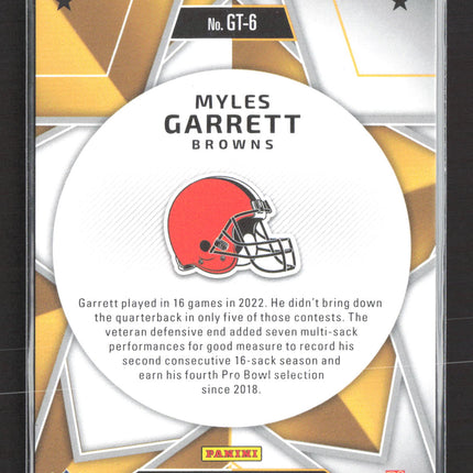 2023 Panini Certified Gold Team Myles Garrett #GT-6 Pink 027/199