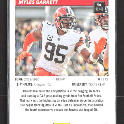 2023 Panini Donruss Football Myles Garrett #R93-12