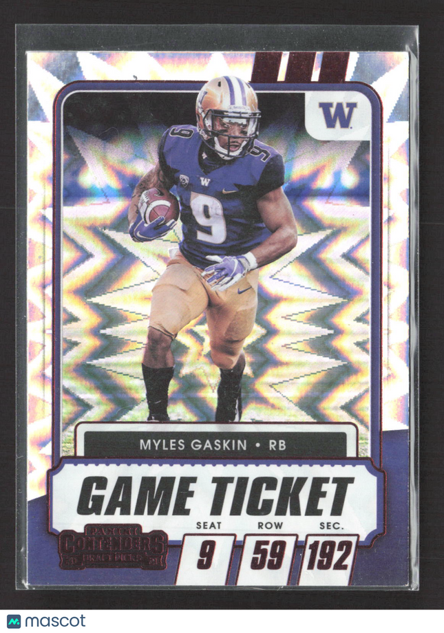 2021 Panini Contenders Draft Picks Game Ticket Myles Gaskin #61