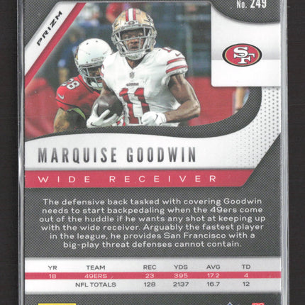 2019 Panini Prizm Marquise Goodwin #249 Green