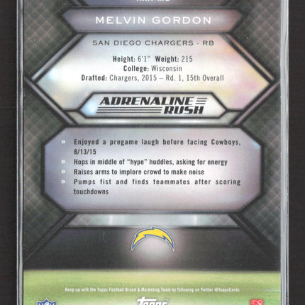 2015 Topps Field Access Adrenaline Rush Melvin Gordon #ARA-MG