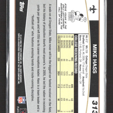 2006 Topps Mike Hass #313 /2006 Gold