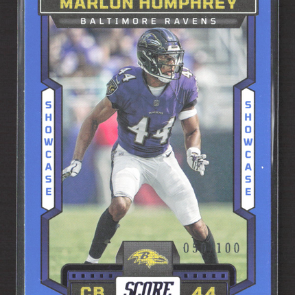 2023 Panini Score Showcase Marlon Humphrey #194 Blue 050/100