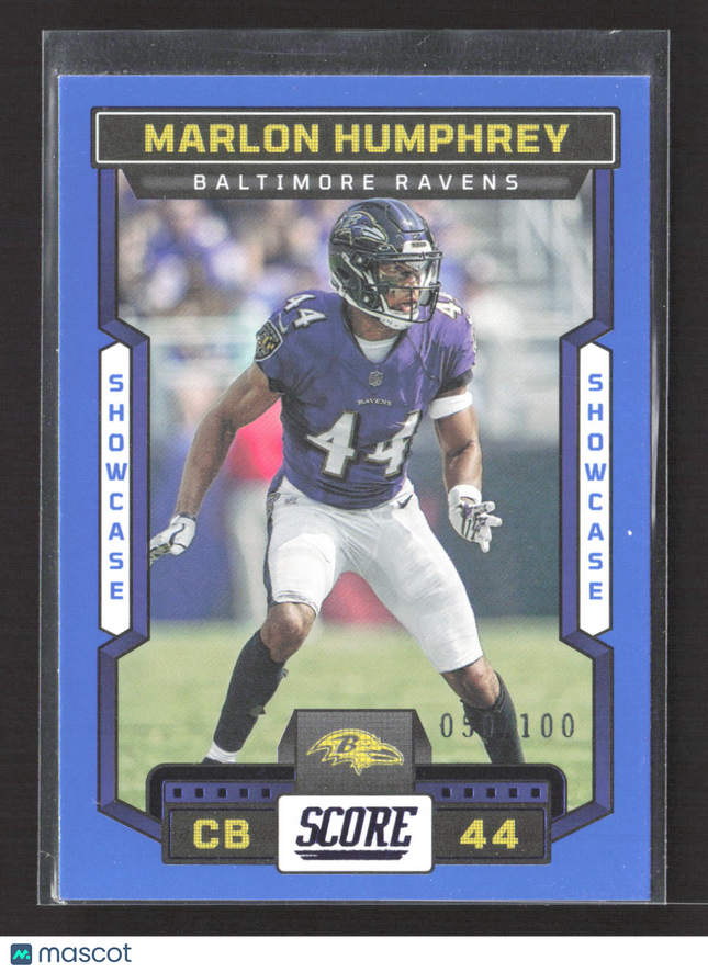2023 Panini Score Showcase Marlon Humphrey #194 Blue 050/100