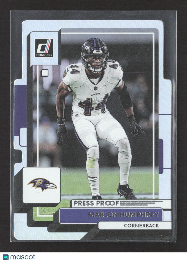 2022 Panini Donruss Marlon Humphrey #194 Press Proof Purple 46/75
