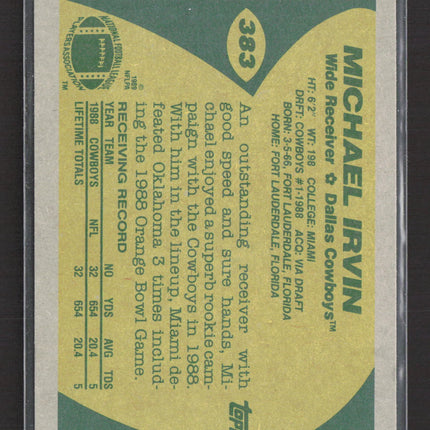 1989 Topps Michael Irvin #383