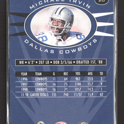 1999 Donruss Preferred QBC Michael Irvin #20