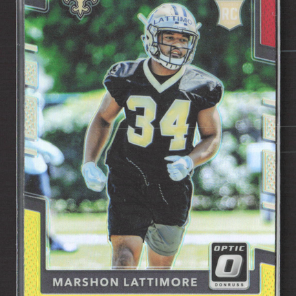 2017 Donruss Optic Prizm Marshon Lattimore #136 RC Red Yellow