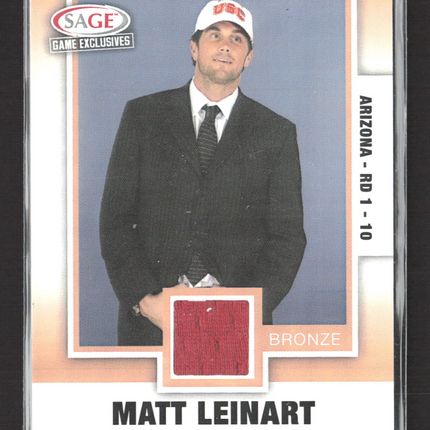 2006 SAGE Game Exclusives Matt Leinart #ML Bronze Jersey