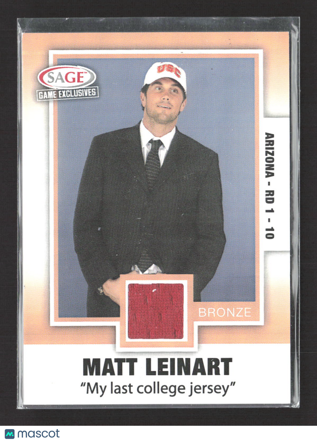 2006 SAGE Game Exclusives Matt Leinart #ML Bronze Jersey