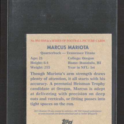 2015 Bowman Football Marcus Mariota #BM-MM Black and White