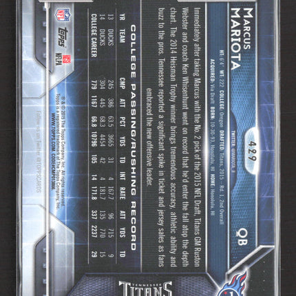 2015 Topps Marcus Mariota #429 RC