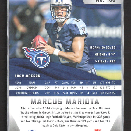 2015 Panini Rookies & Stars Marcus Mariota #108 RC