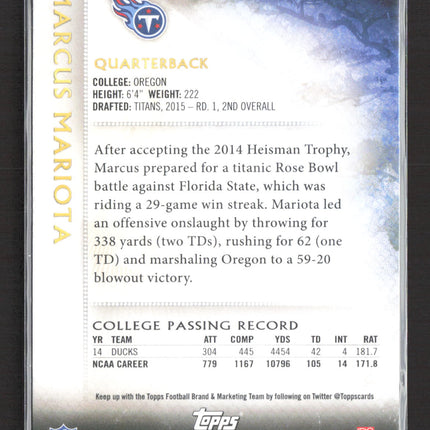 2015 Topps Valor Marcus Mariota #56 RC
