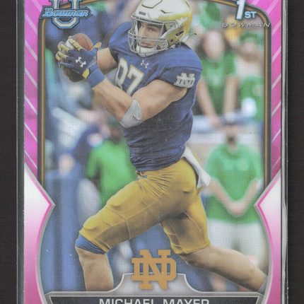 2022 Bowman University Michael Mayer #41 Pink