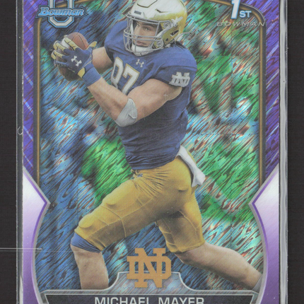 2022 Topps Bowman University Michael Mayer #41 Purple