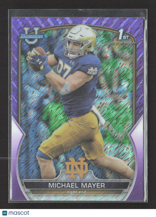 2022 Topps Bowman University Michael Mayer #41 Purple