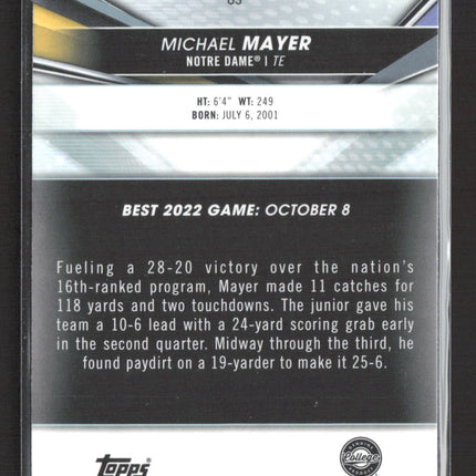 2022 Topps Bowman University Michael Mayer #63