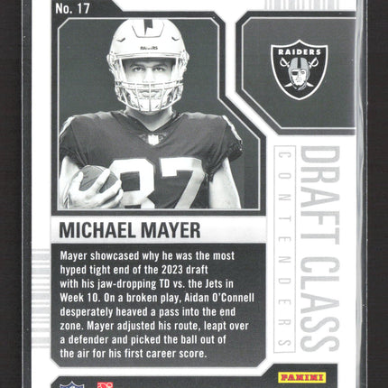 2023 Panini Contenders Draft Class Michael Mayer #17 RC