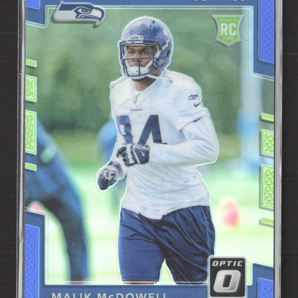 2017 Panini Donruss Optic Prizm Malik McDowell #139 Blue 082/149 RC