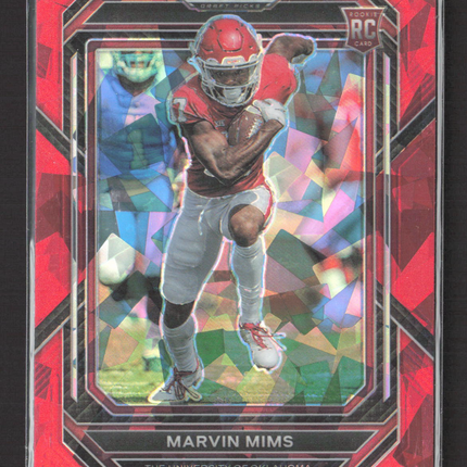 2023 Panini Prizm Draft Picks Marvin Mims #146 Red Ice RC